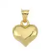 Gümüş Küçük 3 Boyutlu Gold Kalp Kadın Kolye Ucu