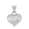 Gümüş Küçük 3 Boyutlu Kalp Kadın Kolye Ucu