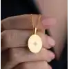 Gümüş Gold Kutup Yıldızı Açılabilir Kadın Kolye