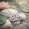 Gümüş Lotus Çiçeği Kolye