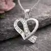Gümüş Love Kalp Bayan Kolye