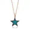 Gümüş Mavi Yıldız Bayan Kolye