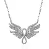 Gümüş Melek Kanadı Sonsuzluk Kadın Kolye