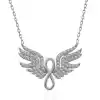 Gümüş Melek Kanadı Sonsuzluk Kadın Kolye