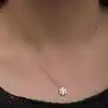 Gümüş Minimal Kar Tanesi Kadın Kolye