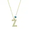 Gümüş Nazar Gold Z Harfi Kadın Kolye