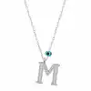 Gümüş Nazar Rodyum M Harfi Kadın Kolye