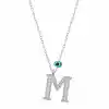 Gümüş Nazar Rodyum M Harfi Kadın Kolye