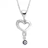 Gümüş Nazarlı Bayan Kalp Kolye