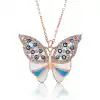 Gümüş Nazarlı Kelebek Bayan Kolye
