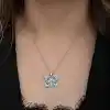 Gümüş Nazarlı Kelebek Kadın Kolye