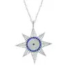 Gümüş Nazarlı Kutup Yıldızı Kadın Kolye