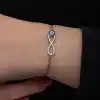 Gümüş Nazarlı Sonsuzluk Kadın Bileklik