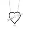 Gümüş Oklu Kalp Bayan Kolye