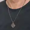 Gümüş Oksitli Pusula Erkek Kolye