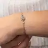 Gümüş Oval Baget Taşlı Kadın Bileklik