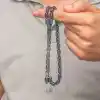 Gümüş Püsküllü Kapsül Kesim Sıkma Kehribar Tesbih