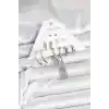 Gümüş Renk Pirinç 6 Çiftli Kadın Küpe Seti