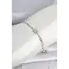 Gümüş Renk Pirinç Yıldız Model Asansörlü Kadın Bileklik