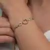 Gümüş Renkli Halka Dorika Bileklik