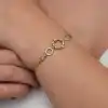 Gümüş Renkli Halka Dorika Bileklik