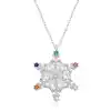 Gümüş Renkli Taşlı Kar Tanesi Kadın Kolye