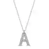 Gümüş Rodyum A Harfi Kadın Kolye