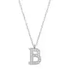 Gümüş Rodyum B Harfi Kadın Kolye