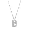 Gümüş Rodyum B Harfi Kadın Kolye