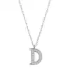 Gümüş Rodyum D Harfi Kadın Kolye