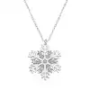 Gümüş Rodyum Kar Tanesi Bayan Kolye