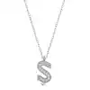 Gümüş Rodyum Ş Harfi Kadın Kolye