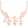 Gümüş Rose 444 Melek Sayısı Kadın Kolye