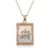 Gümüş Rose Allah Yazılı Kadın Kolye
