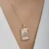 Gümüş Rose Allah Yazılı Kadın Kolye