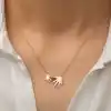 Gümüş Rose Anne Çocuk Eli Bayan Kolye