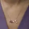 ​Gümüş Rose Anne Ve Yavru Kuş Bayan Kolye