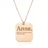 ​Gümüş Rose Anne Yazılı Plaka Bayan Kolye