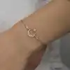 Gümüş Rose Ay Yıldız Kadın Bileklik