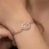 Gümüş Rose Baget Taşlı Bileklik