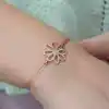 Gümüş Rose Çiçek Bayan Bileklik