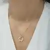 Gümüş Rose İnci Kurdele Kadın Kolye