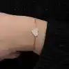 Gümüş Rose Kalp Kadın Bileklik