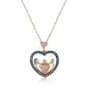 ​Gümüş Rose Kalpli Aile Bayan Kolye