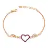 Gümüş Rose Kalpli Sen Ben Bayan Bileklik