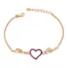 Gümüş Rose Kalpli Sen Ben Bayan Bileklik