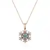 Gümüş Rose Kar Tanesi Bayan Kolye