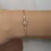 Gümüş Rose Kar Tanesi Kadın Bileklik
