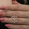 Gümüş Rose Kar Tanesi Kadın Kolye