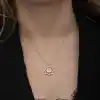Gümüş Rose Kar Tanesi Kadın Kolye